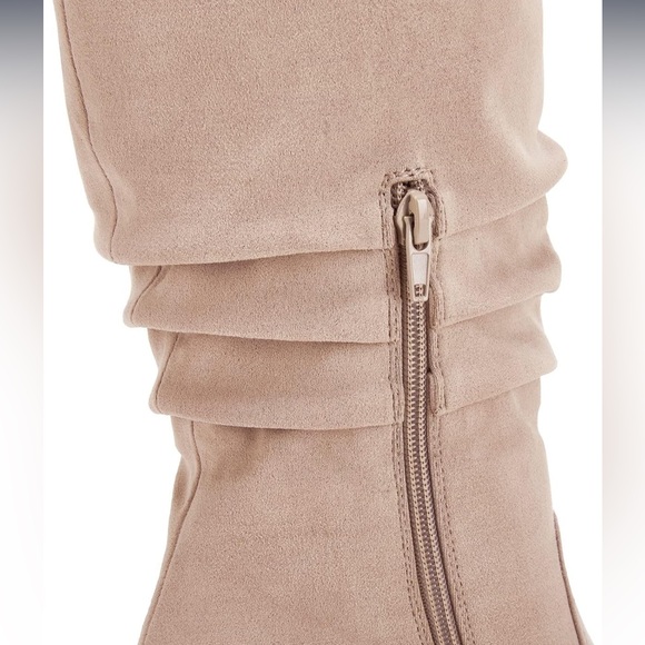 Huiyuzhi Womens Pointed Toe Mid Chunky Heel Knee High Boots - Picture 4 of 4